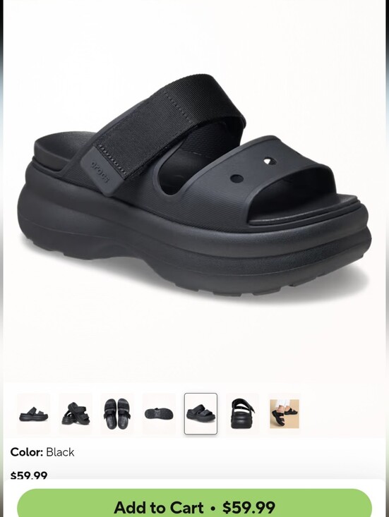 CROCS Shoes - Soho Two Strap Sandal - Black